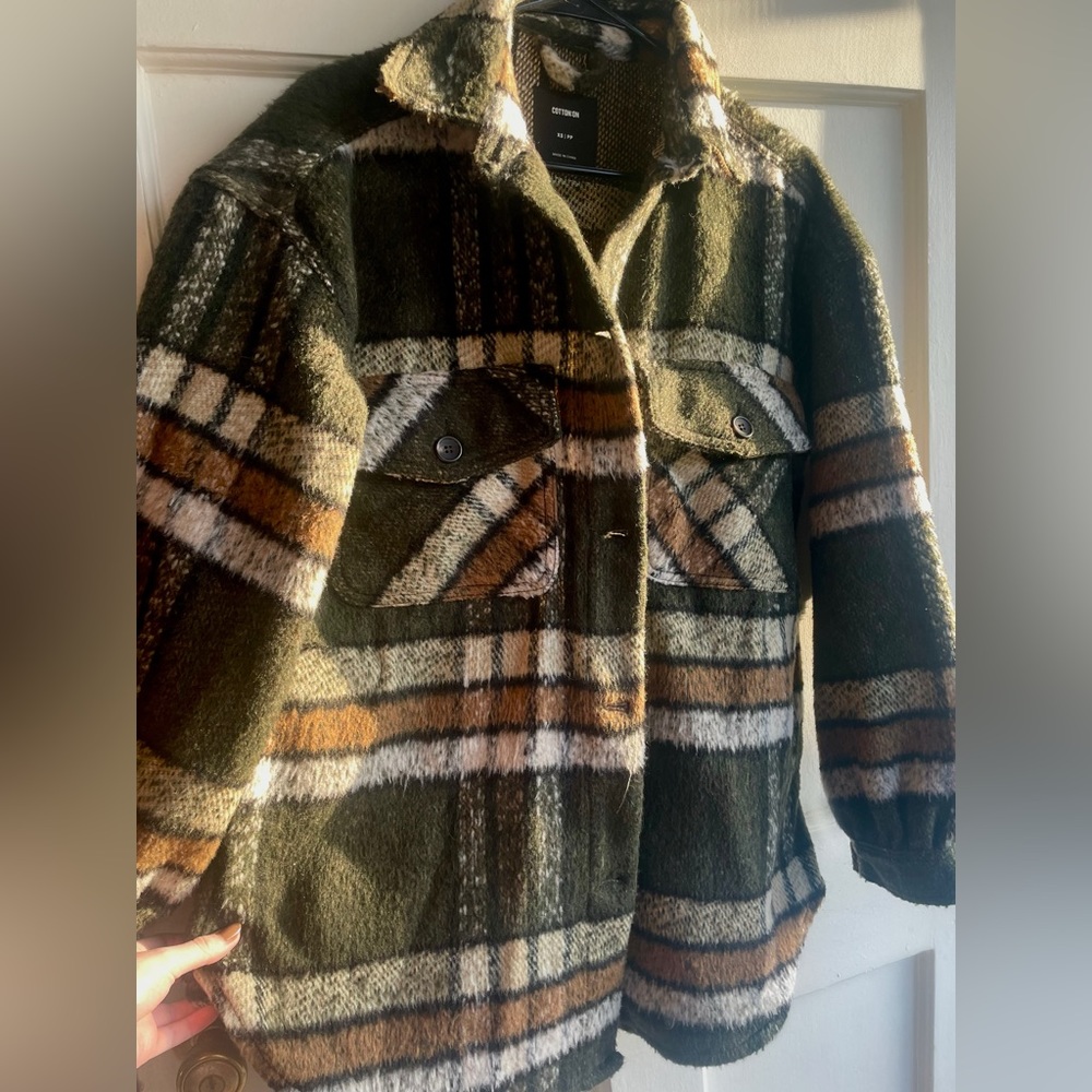 Women’s Green Plaid Jacket Size XS